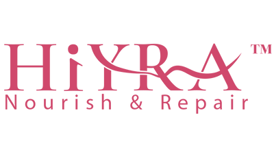 Hiya Nourish & Repair logo in pink on a white background